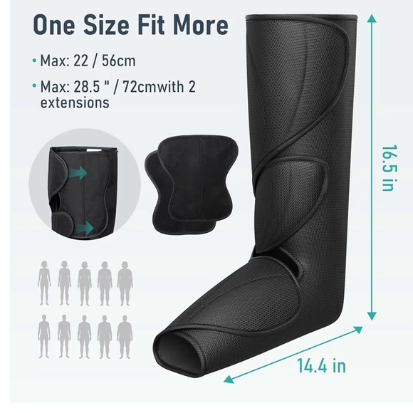 Black Leg Massager with Heat by QUINEAR - Picture 4 of 5